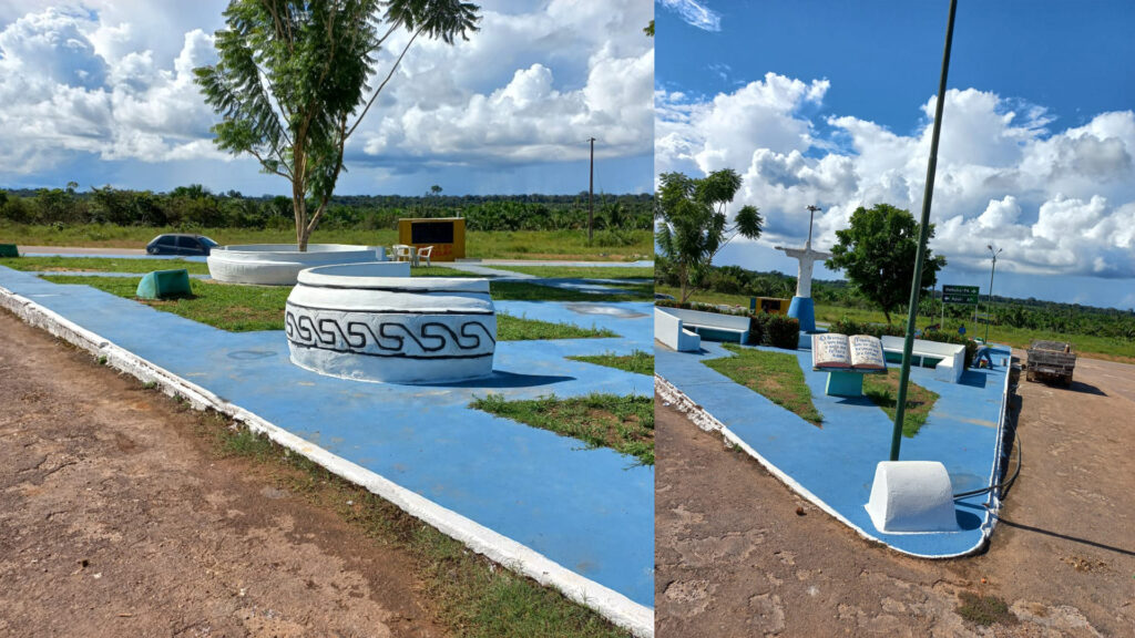 PREFEITURA DE JACAREACANGA INICIOU REVITALIZAÇÃO DAS PRAÇAS PÚBLICAS.