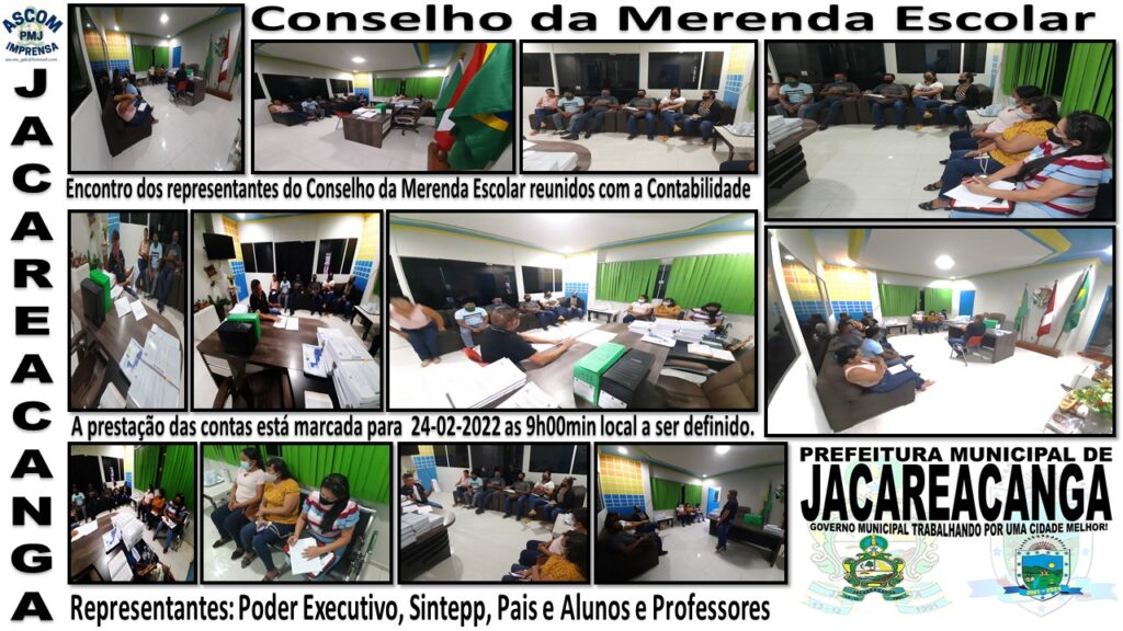 Data defina para a prestação de contas da merenda escolar