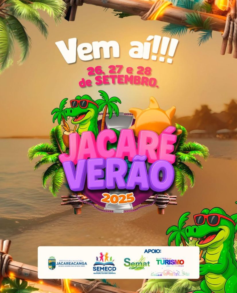 VEM AÍ! O MAIOR FESTIVAL DE PRAIA DA REGIÃO: JACARÉ VERÃO